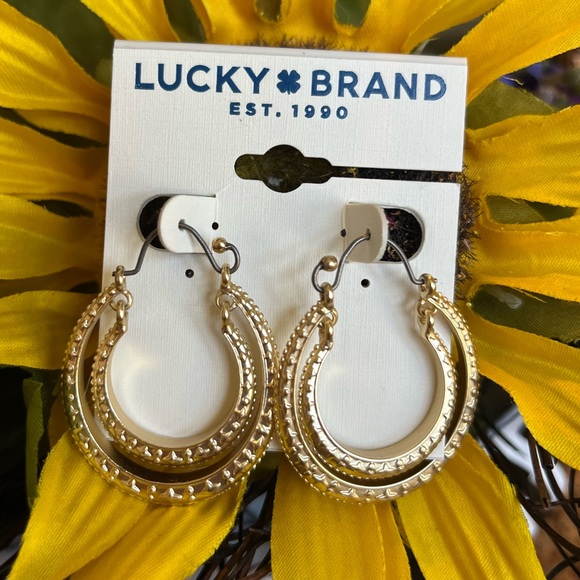 Lucky Brand Jewelry - LUCKY BRAND NWT) double hoop earrings
